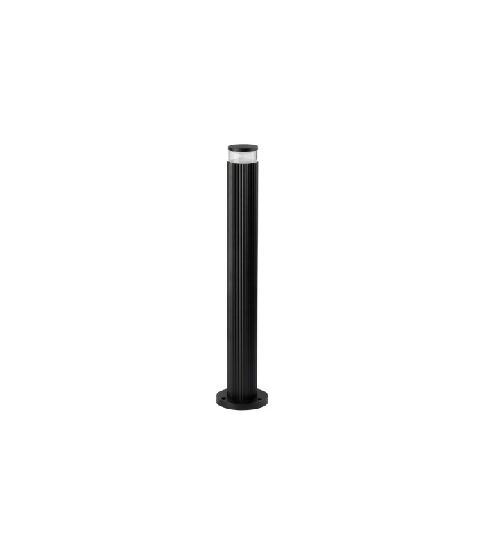 Springwater Ribbed Line 55cm Post Lamp X Pattern Acrylic Shade 1 x GU10 IP54 Black/Clear/Frosted -4