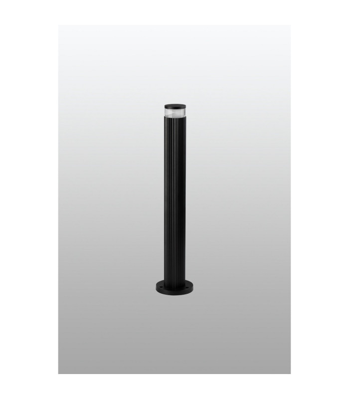 Springwater Ribbed Line 55cm Post Lamp X Pattern Acrylic Shade 1 x GU10 IP54 Black/Clear/Frosted -7