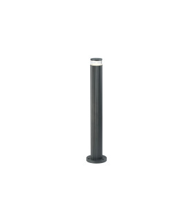 Springwater Ribbed Line 55cm Post Lamp X Pattern Acrylic Shade 1 x GU10 IP54 Grey/Clear/Frosted -1