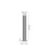 Springwater Ribbed Line 55cm Post Lamp X Pattern Acrylic Shade 1 x GU10 IP54 Grey/Clear/Frosted -2