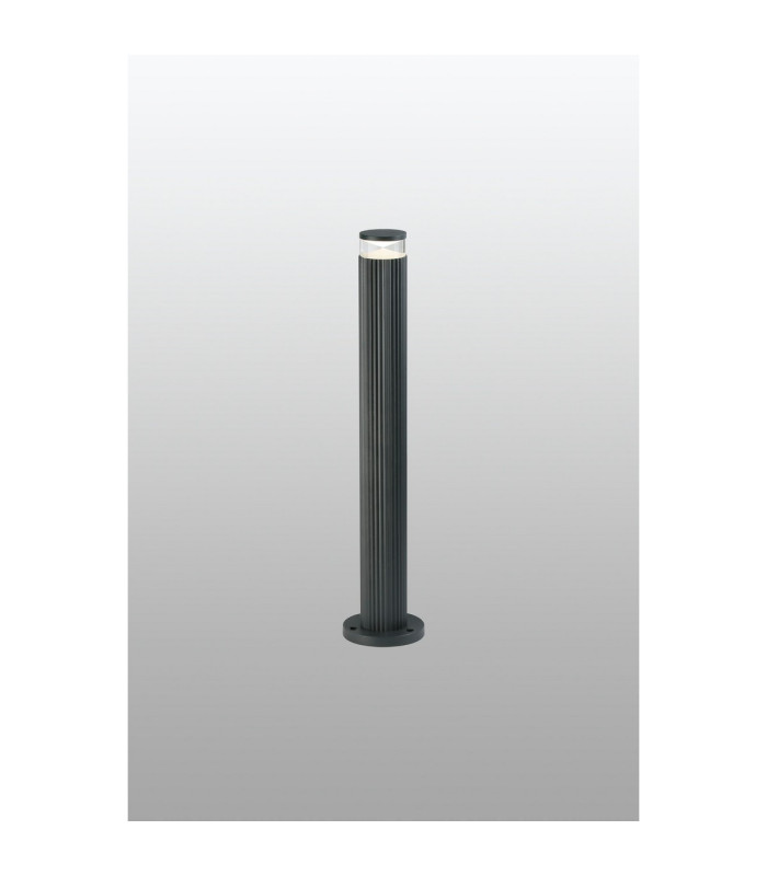 Springwater Ribbed Line 55cm Post Lamp X Pattern Acrylic Shade 1 x GU10 IP54 Grey/Clear/Frosted -3