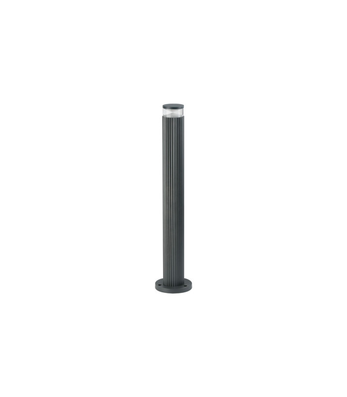 Springwater Ribbed Line 55cm Post Lamp X Pattern Acrylic Shade 1 x GU10 IP54 Grey/Clear/Frosted -4