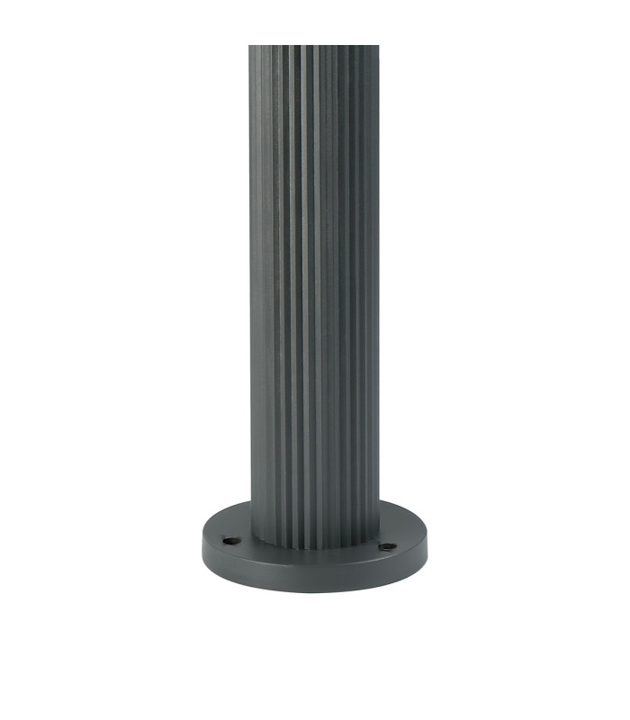 Springwater Ribbed Line 55cm Post Lamp X Pattern Acrylic Shade 1 x GU10 IP54 Grey/Clear/Frosted -5