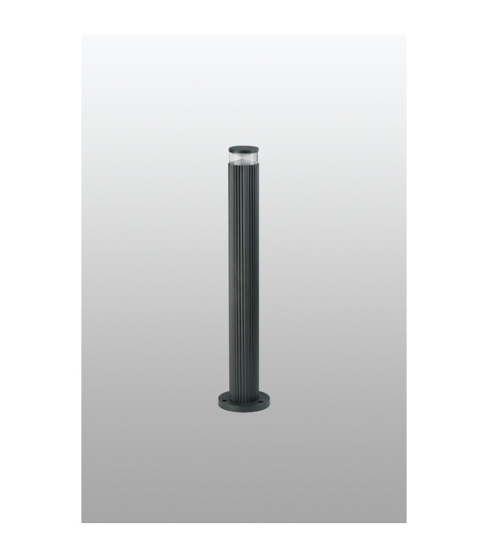 Springwater Ribbed Line 55cm Post Lamp X Pattern Acrylic Shade 1 x GU10 IP54 Grey/Clear/Frosted -7