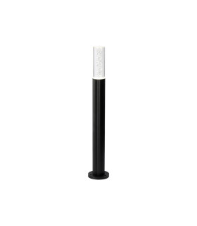 Springwater II Ribbed Line 55cm Post Lamp Bubble Acrylic Shade 1 x GU10 IP54 Black/Clear -1