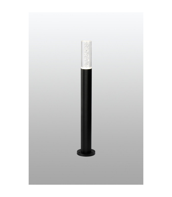 Springwater II Ribbed Line 55cm Post Lamp Bubble Acrylic Shade 1 x GU10 IP54 Black/Clear -3