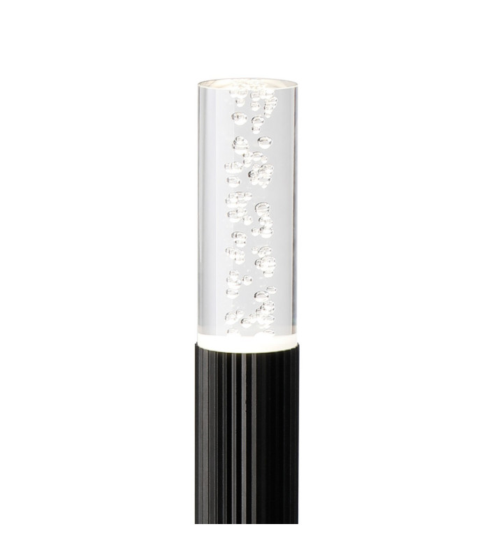 Springwater II Ribbed Line 55cm Post Lamp Bubble Acrylic Shade 1 x GU10 IP54 Black/Clear -6