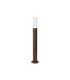 Springwater II Ribbed Line 55cm Post Lamp Bubble Acrylic Shade 1 x GU10 IP54 Dark Brown/Clear -1