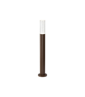 Springwater II Ribbed Line 55cm Post Lamp Bubble Acrylic Shade 1 x GU10 IP54 Dark Brown/Clear -1