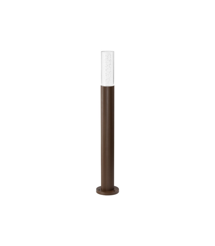 Springwater II Ribbed Line 55cm Post Lamp Bubble Acrylic Shade 1 x GU10 IP54 Dark Brown/Clear -4