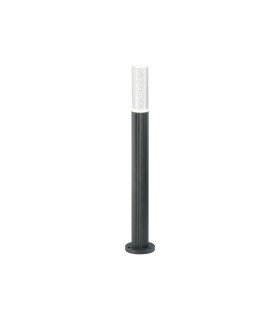 Springwater II Ribbed Line 55cm Post Lamp Bubble Acrylic Shade 1 x GU10 IP54 Grey/Clear -1