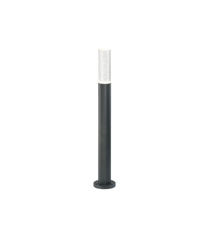 Springwater II Ribbed Line 55cm Post Lamp Bubble Acrylic Shade 1 x GU10 IP54 Grey/Clear -1