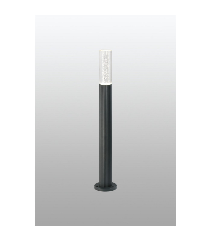 Springwater II Ribbed Line 55cm Post Lamp Bubble Acrylic Shade 1 x GU10 IP54 Grey/Clear -3