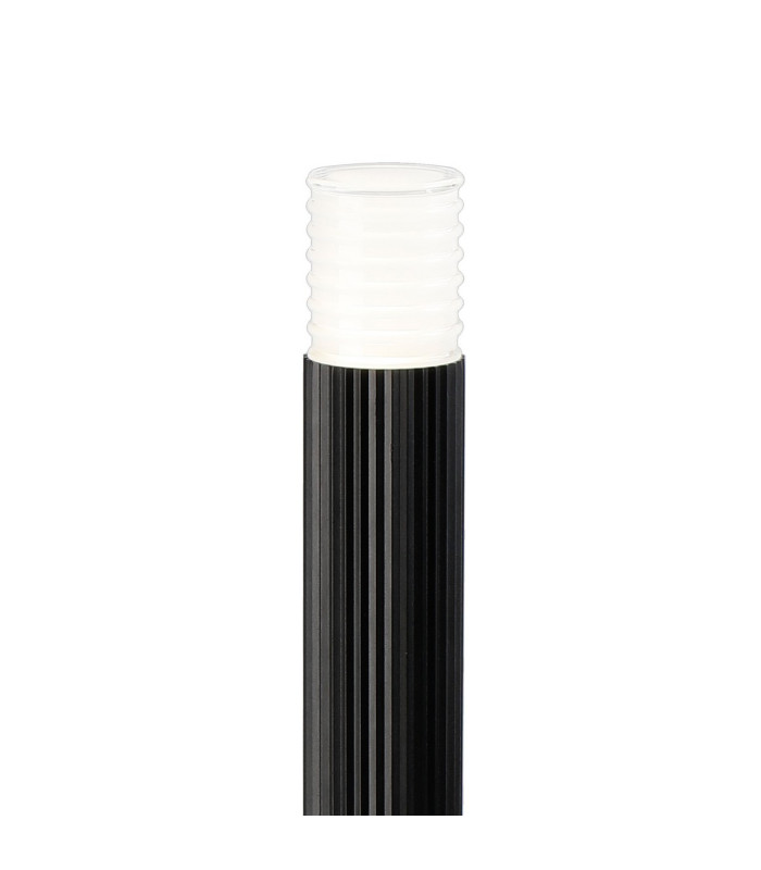 Springwater Ribbed Line 55cm Post Lamp Horizontal Line Acrylic Shade 1 x GU10 IP54 Black/Clear/Frosted -6