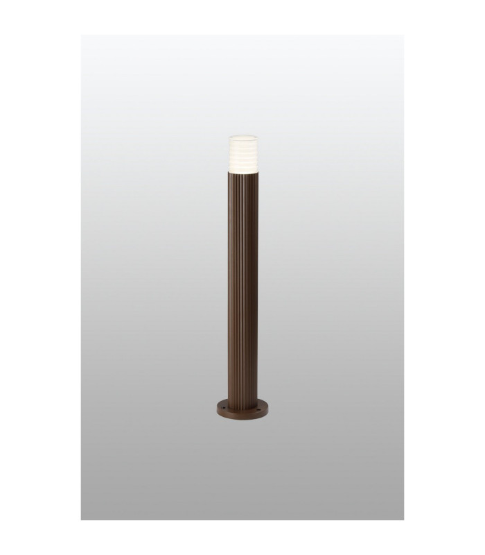 Springwater Ribbed Line 55cm Post Lamp Horizontal Line Acrylic Shade 1 x GU10 IP54 Dark Brown/Clear/Frosted -3