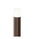 Springwater Ribbed Line 55cm Post Lamp Horizontal Line Acrylic Shade 1 x GU10 IP54 Dark Brown/Clear/Frosted -6