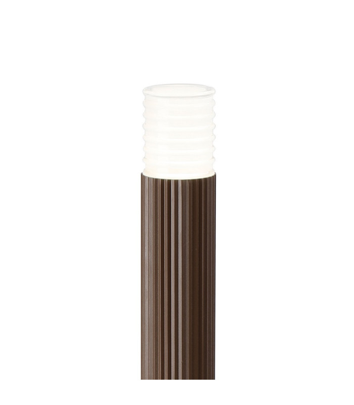 Springwater Ribbed Line 55cm Post Lamp Horizontal Line Acrylic Shade 1 x GU10 IP54 Dark Brown/Clear/Frosted -6