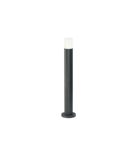Springwater Ribbed Line 55cm Post Lamp Horizontal Line Acrylic Shade 1 x GU10 IP54 Grey/Clear/Frosted -1