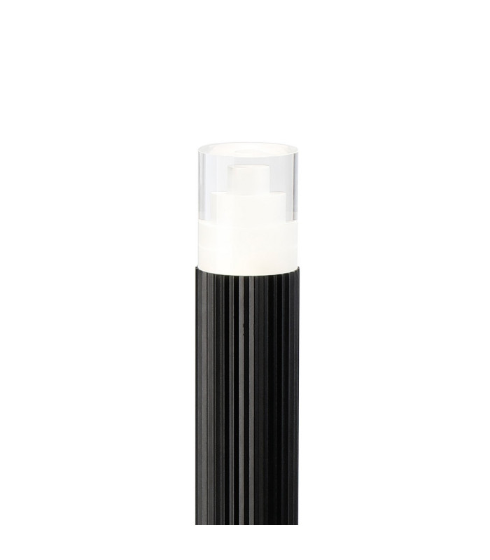 Springwater Ribbed Line 55cm Post Lamp Tier Pattern Acrylic Shade 1 x GU10 IP54 Black/Clear -6
