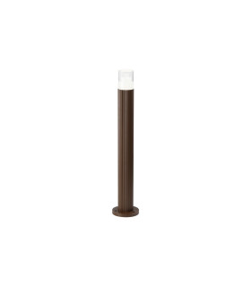 Springwater Ribbed Line 55cm Post Lamp Tier Pattern Acrylic Shade 1 x GU10 IP54 Dark Brown/Clear -1