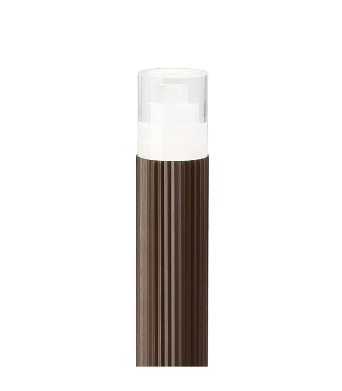 Springwater Ribbed Line 55cm Post Lamp Tier Pattern Acrylic Shade 1 x GU10 IP54 Dark Brown/Clear -6