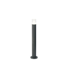 Springwater Ribbed Line 55cm Post Lamp Tier Pattern Acrylic Shade 1 x GU10 IP54 Grey/Clear -1
