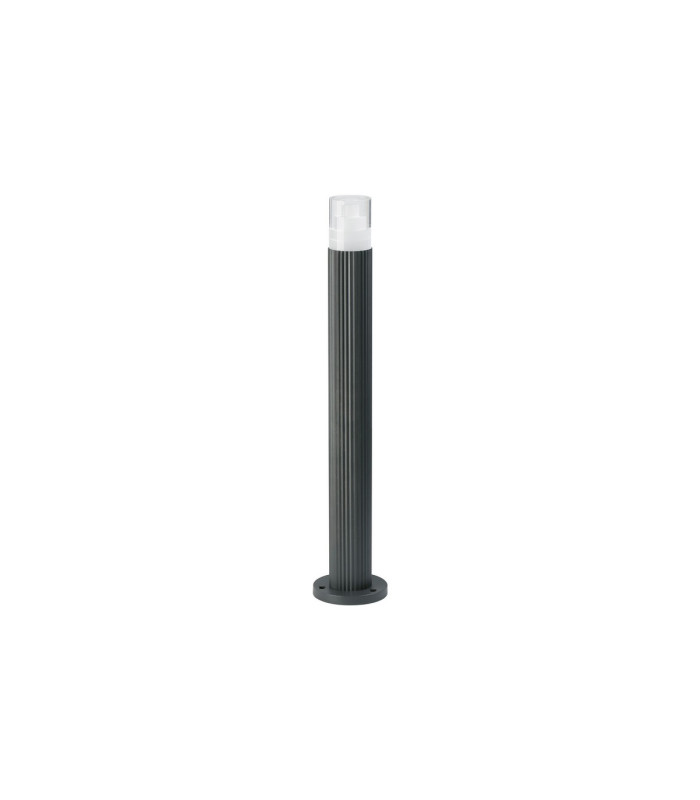 Springwater Ribbed Line 55cm Post Lamp Tier Pattern Acrylic Shade 1 x GU10 IP54 Grey/Clear -4