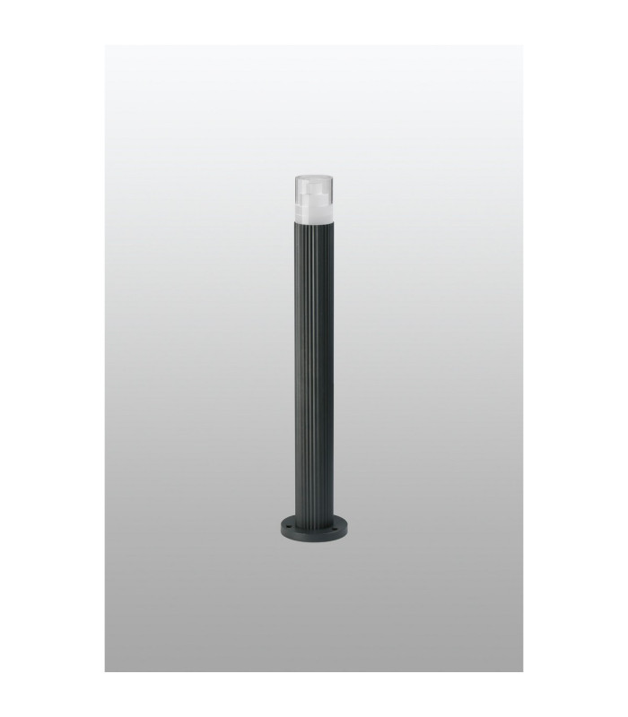 Springwater Ribbed Line 55cm Post Lamp Tier Pattern Acrylic Shade 1 x GU10 IP54 Grey/Clear -7