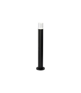 Springwater Ribbed Line 55cm Post Lamp Bubble Acrylic Shade 1 x GU10 IP54 Black/Clear -1