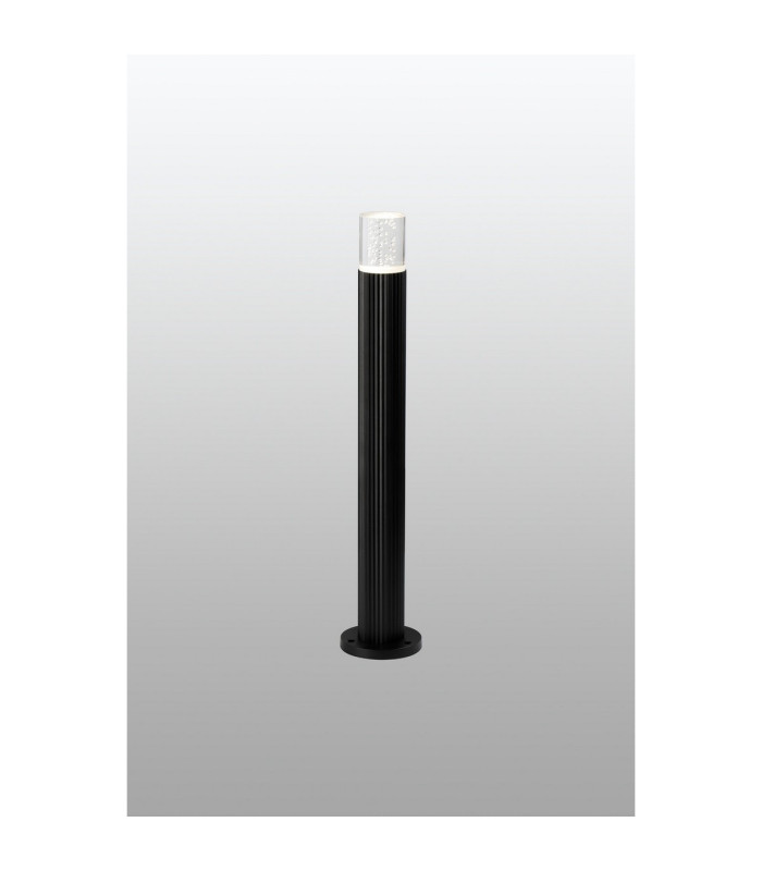 Springwater Ribbed Line 55cm Post Lamp Bubble Acrylic Shade 1 x GU10 IP54 Black/Clear -3