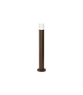 Springwater Ribbed Line 55cm Post Lamp Bubble Acrylic Shade 1 x GU10 IP54 Dark Brown/Clear -1