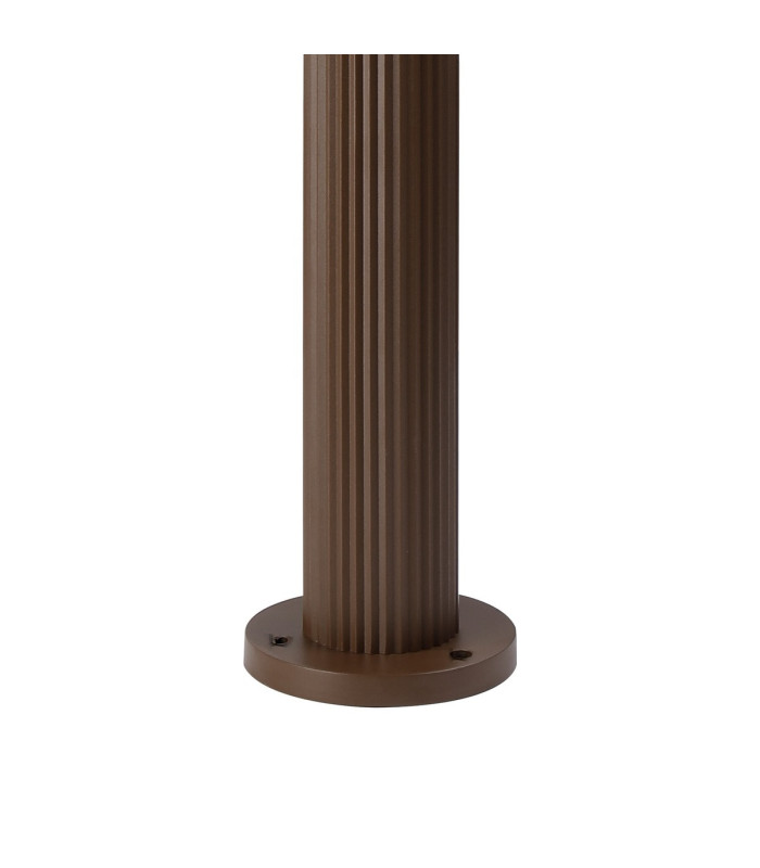 Springwater Ribbed Line 55cm Post Lamp Bubble Acrylic Shade 1 x GU10 IP54 Dark Brown/Clear -5