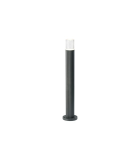 Springwater Ribbed Line 55cm Post Lamp Bubble Acrylic Shade 1 x GU10 IP54 Grey/Clear -1