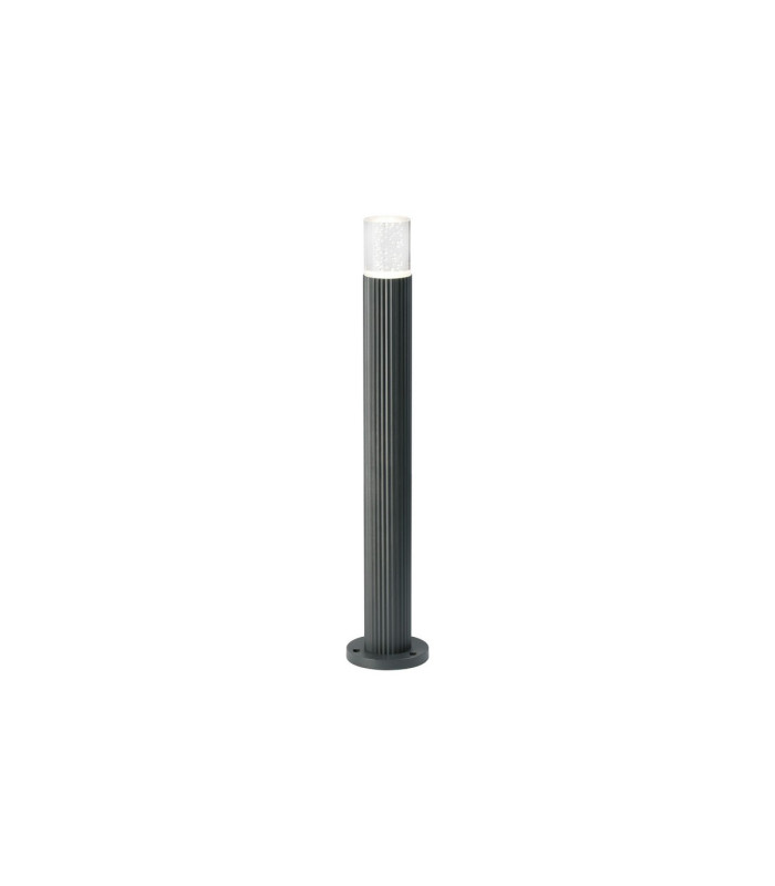 Springwater Ribbed Line 55cm Post Lamp Bubble Acrylic Shade 1 x GU10 IP54 Grey/Clear -1