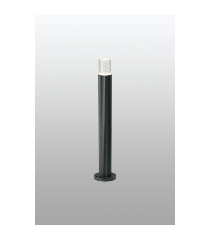 Springwater Ribbed Line 55cm Post Lamp Bubble Acrylic Shade 1 x GU10 IP54 Grey/Clear -3