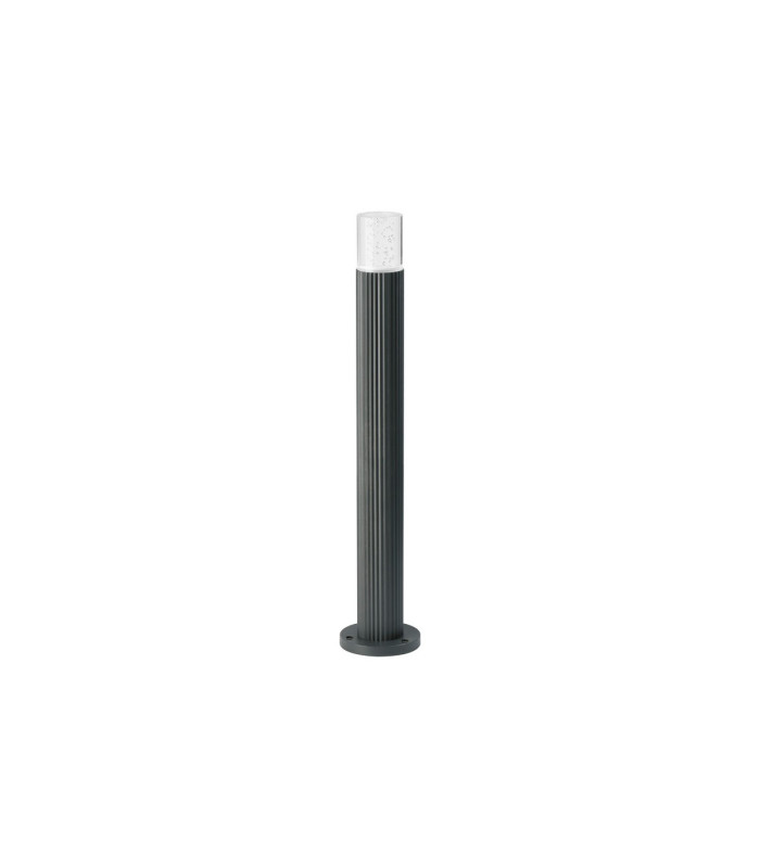 Springwater Ribbed Line 55cm Post Lamp Bubble Acrylic Shade 1 x GU10 IP54 Grey/Clear -4