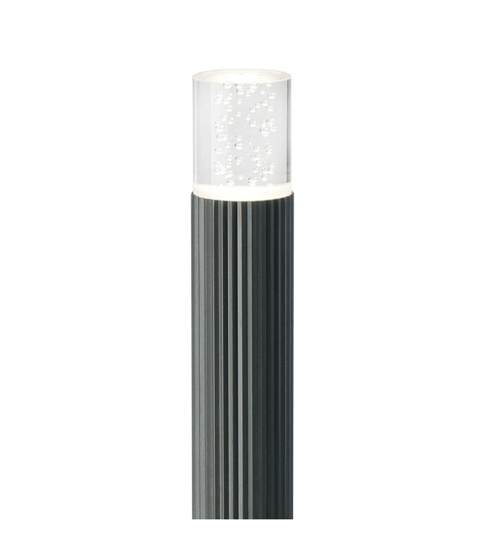 Springwater Ribbed Line 55cm Post Lamp Bubble Acrylic Shade 1 x GU10 IP54 Grey/Clear -6