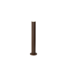 Springwater Ribbed Line 55cm Post Lamp Shallow Acrylic Shade 1 x GU10 IP54 Dark Brown/Clear/Frosted -1