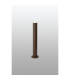 Springwater Ribbed Line 55cm Post Lamp Shallow Acrylic Shade 1 x GU10 IP54 Dark Brown/Clear/Frosted -3