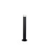 Springwater Ribbed Line 55cm Post Lamp Short Diagonal Pattern Acrylic Shade 1 x GU10 IP54 Black/Clear/Frosted -1