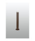 Springwater Ribbed Line 55cm Post Lamp Short Diagonal Pattern Acrylic Shade 1 x GU10 IP54 Dark Brown/Clear/Frosted -3