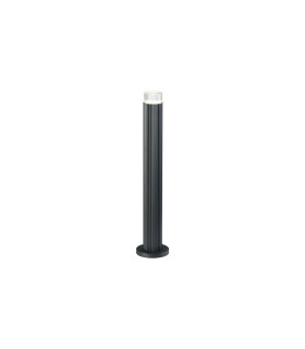 Springwater Ribbed Line 55cm Post Lamp Short Diagonal Pattern Acrylic Shade 1 x GU10 IP54 Grey/Clear/Frosted -1