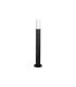 Springwater Ribbed Line 55cm Post Lamp Tall Diagonal Pattern Acrylic Shade 1 x GU10 IP54 Black/Clear/Frosted -1