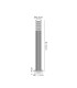 Springwater Ribbed Line 55cm Post Lamp Tall Diagonal Pattern Acrylic Shade 1 x GU10 IP54 Black/Clear/Frosted -2