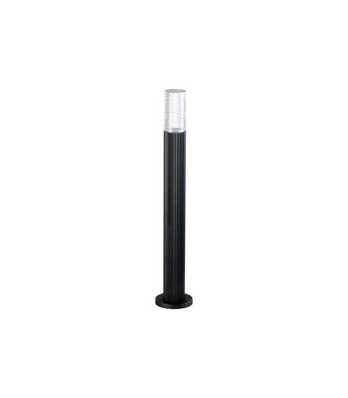 Springwater Ribbed Line 55cm Post Lamp Tall Diagonal Pattern Acrylic Shade 1 x GU10 IP54 Black/Clear/Frosted -4