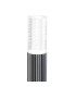 Springwater Ribbed Line 55cm Post Lamp Tall Diagonal Pattern Acrylic Shade 1 x GU10 IP54 Black/Clear/Frosted -5