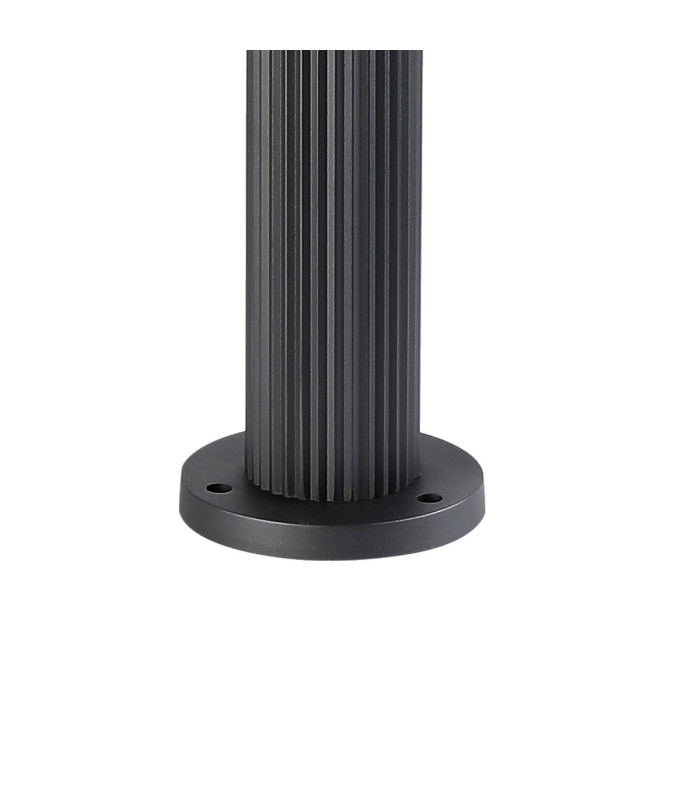 Springwater Ribbed Line 55cm Post Lamp Tall Diagonal Pattern Acrylic Shade 1 x GU10 IP54 Black/Clear/Frosted -6