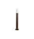 Springwater Ribbed Line 55cm Post Lamp Tall Diagonal Pattern Acrylic Shade 1 x GU10 IP54 Dark Brown/Clear/Frosted -1