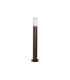 Springwater Ribbed Line 55cm Post Lamp Tall Diagonal Pattern Acrylic Shade 1 x GU10 IP54 Dark Brown/Clear/Frosted -4