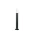 Springwater Ribbed Line 55cm Post Lamp Tall Diagonal Pattern Acrylic Shade 1 x GU10 IP54 Grey/Clear/Frosted -1